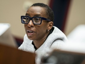 Claudine Gay during a House Education and the Workforce Committee hearing in Washington, DC, on Dec. 5, 2023.