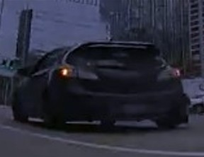 Investigators need help locating this suspect vehicle after an unidentified driver allegedly dragged a cop while fleeing a traffic stop after he was spotted on the phone while driving along Toronto's waterfront on Friday, Dec. 8, 2023.