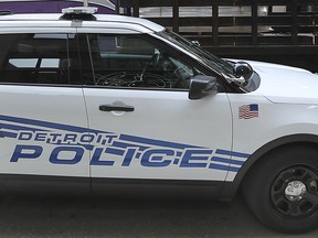 A Detroit Police vehicle is shown