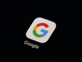The Google app icon is seen on a smartphone, Tuesday, Feb. 28, 2023, in Marple Township, Pa.