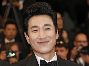Lee Sun-kyun at the Parasite premiere in Cannes in May 2019.