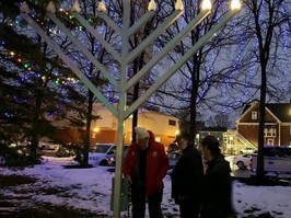 Past menorah display at Moncton City Hall in Moncton, N.B.