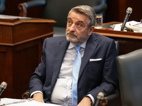 Paul Calandra, Ontario's Minister of Municipal Affairs and Housing, attends Question Period at the Ontario Legislature in Toronto, Tuesday, Nov. 28, 2023.