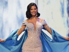 Miss Nicaragua Sheynnis Palacios participates in the evening gown category during the 72nd Miss Universe Beauty Pageant in San Salvador, El Salvador, Saturday, Nov. 18, 2023. The 23-year-old communicologist went on to win the competition, the first to wear the crown from her country.