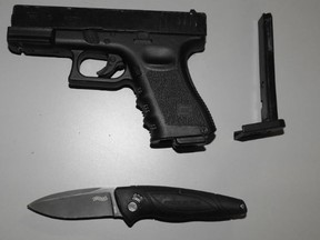 Weapons seized from carjacking