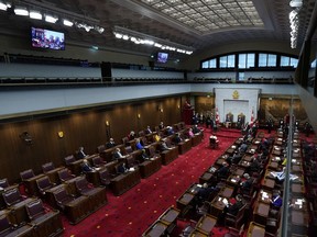 An overall view of the Senate is shown in Ottawa on Tuesday, Nov. 23, 2021.