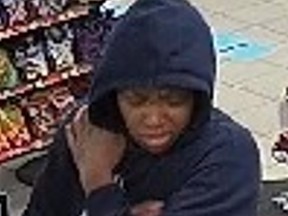 Investigators need help identifying a woman who is a suspect in a stabbing near Danforth and Greenwood Aves. on Saturday, Dec. 23, 2023.