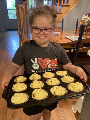 Stella Leblanc-Beaudoin, 7, is a gifted baker who likes to go heavy on chocolate chips.