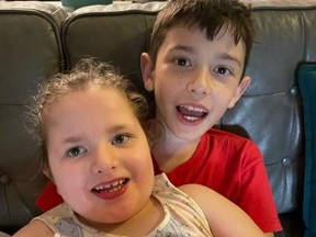 Stella Butler, 6, is pictured with her brother Sebastian, 9. (Supplied photo)