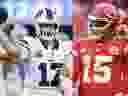 Week 17 of the NFL season - Buffalo Bills QB Josh Allen and K.C. Chiefs QB Patrick Mahomes