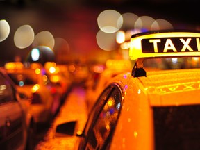A taxi is pictured in this stock image.