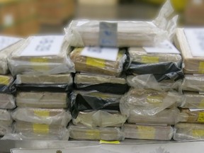 Suspected cocaine seized at the Queenston Bridge port of entry on Sept. 26, 2023.