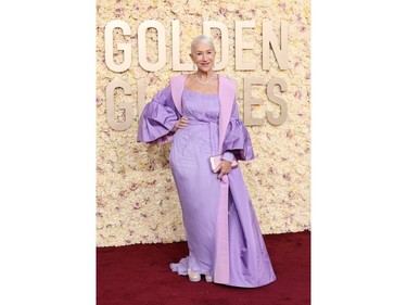 Helen Mirren attends the 81st Annual Golden Globe Awards at The Beverly Hilton on Jan. 7, 2024 in Beverly Hills, Calif.
