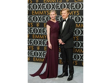 Kirsten Dunst and Jesse Plemons attend the 75th Primetime Emmy Awards at Peacock Theater on Jan. 15, 2024 in Los Angeles, Calif.