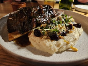 The braised beef at the Le Saint-Laurent restaurant at Fairmont Le Manoir Richelieu could easily feed four people. SARA SHANTZ