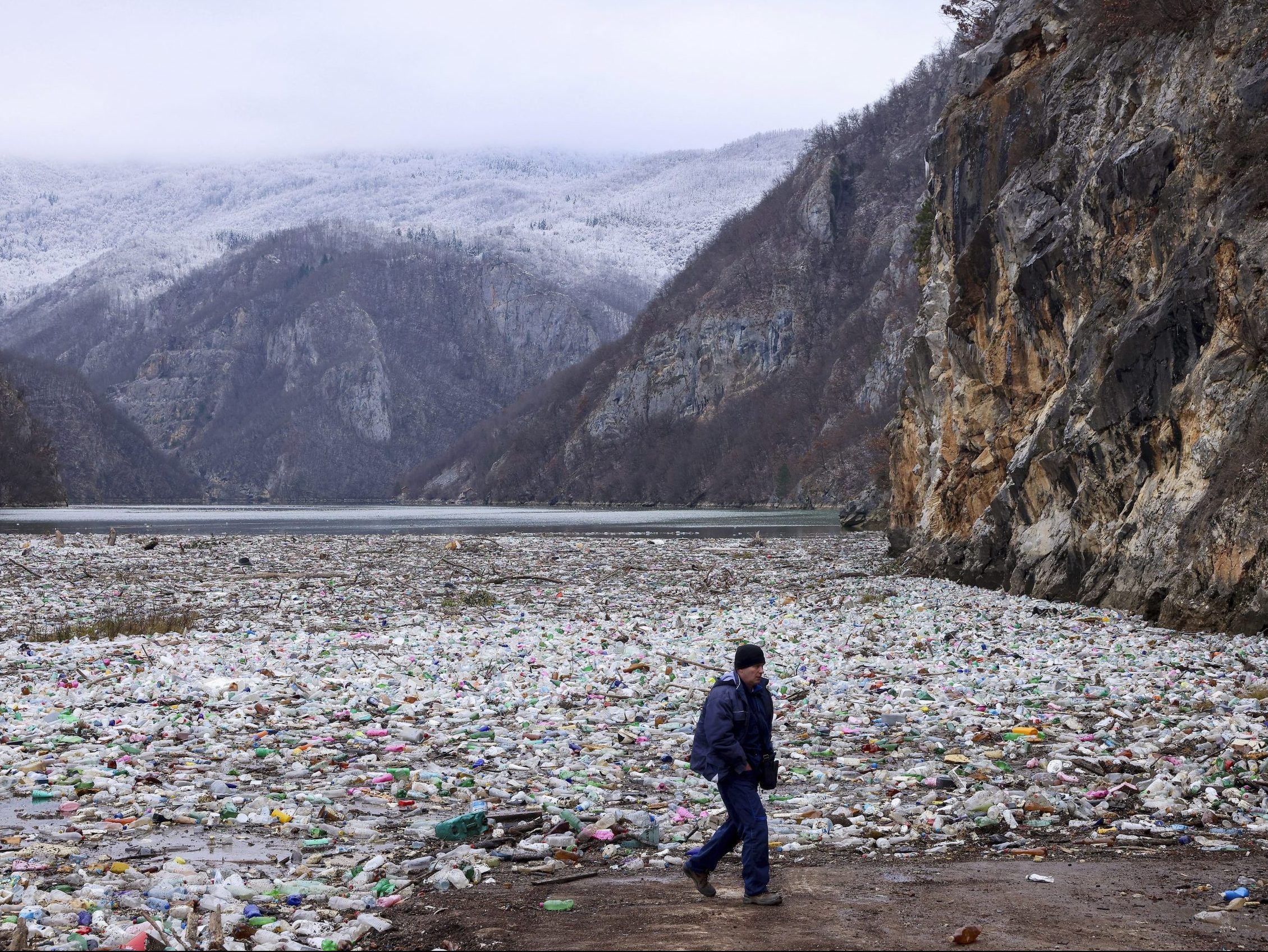 Tons of trash clogs a river in Bosnia. It’s a seasonal problem ...