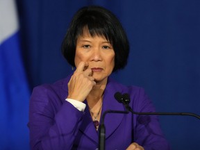 Toronto Mayor Olivia Chow attends a news conference Toronto on Nov. 27, 2023.
