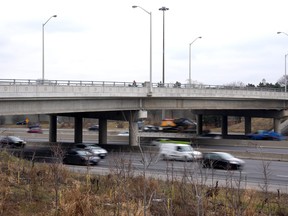 The bridge at Avenue Rd. and Hwy. 401.