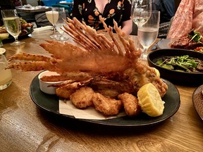 Eye-catching presentation at Michelin star-rated chef Jose Andres's Fish at Atlantis.