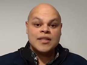 Jamil Jivani talking into the camera
