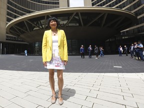 Mayor Olivia Chow in front of City Hall