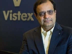 Vistex CEO Sanjay Shah, who died in a mishap in front of his employees, is pictured in his LinkedIn photo.