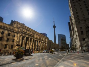 Union Station along Front. St., with the CN Tower in the background in Toronto, Ont. on Wednesday October 5, 2022. Ernest Doroszuk/Toronto Sun