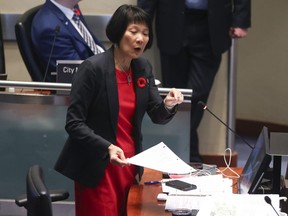 Toronto Mayor Olivia Chow addresses city council.