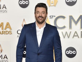 Chris Young arrives at the 57th Annual CMA Awards on Wednesday, Nov. 8, 2023, at the Bridgestone Arena in Nashville, Tenn.