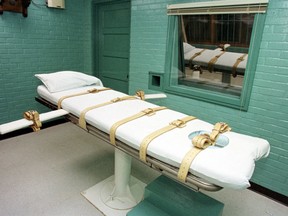 Execution chamber at the Texas Department of Criminal Justice Huntsville Unit in Huntsville, Texas