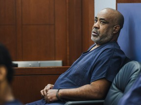 Duane "Keffe D" Davis appears in court for a hearing at the Regional Justice Center on Jan. 9, 2024 in Las Vegas, Nevada.