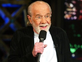 Comedian George Carlin appears on "The Tonight Show with Jay Leno" at the NBC Studios on Oct. 8, 2003 in Burbank, Calif.