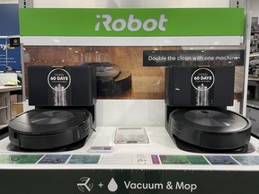 Roomba vacuums by iRobot are displayed at Best Buy store on Jan. 19, 2024 in San Rafael, Calif.