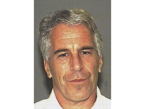 This July 27, 2006 arrest file photo made available by the Palm Beach Sheriff's Office, in Fla., shows Jeffrey Epstein.