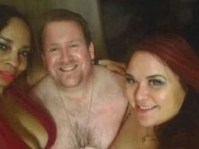 The Nevada Commission on Judicial Discipline filed a formal statement of charges against judge Erika Ballou, left, who serves in the Clark County District Court for this hot tub posting where she is seen posing with Robson Hauser, centre, and Shana Brouwer.