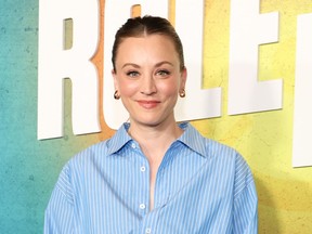 Kaley Cuoco is pictured at the premiere of Role Play at Culver Theater in Culver City, Calif., in January 2024.