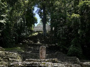 A view of the archaeological site Yaxchilan in Chiapas state, Saturday, July 9, 2022.