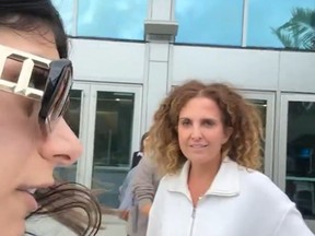 Jewish woman confronts ex-porn star Mia Khalifa.
