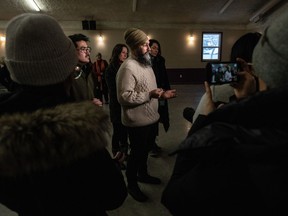 NDP Leader Jagmeet Singh speaks to media while kicking off the NDP caucus retreat in Edmonton Alberta, on Monday January 22, 2024.
