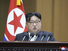 North Korean leader Kim Jong Un speaks