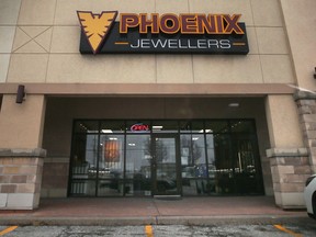 Phoenix Jewellers on Walker Road in Windsor is shown on Monday, Jan. 8, 2024.