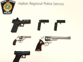 Joseph Wells, 42, faces dozens of charges after a stash of guns, ammunition and drugs were allegedly seized during the search of a home in rural Rockwood, Ont., on Jan. 11, 2024.
