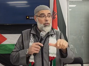 Imam Ayman Al Taher in a screenshot from video posted by Honest Reporting Canada.