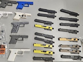 Firearm components seized.
