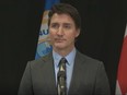 Screenshot of Prime Minister Justin Trudeau during press conference in Nunavut.