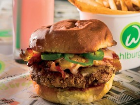 Burger and fries from Wahlburgers