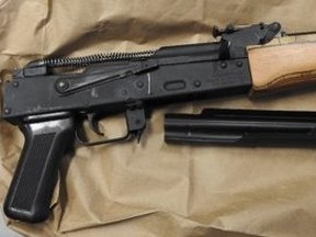 Mini Draco AK47 firearm with ammunition.