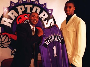 The Raptors selected Tracy O'Grady (right) ninth overall in the 1997 draft.