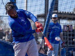 Toronto Blue Jays Vladimir Guerrero Jr. takes batting practice during Spring Training.