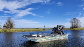 Boggy Creek Airboat Adventures gets visitors up close to alligators in Central Florida. SARA SHANTZ PHOTO